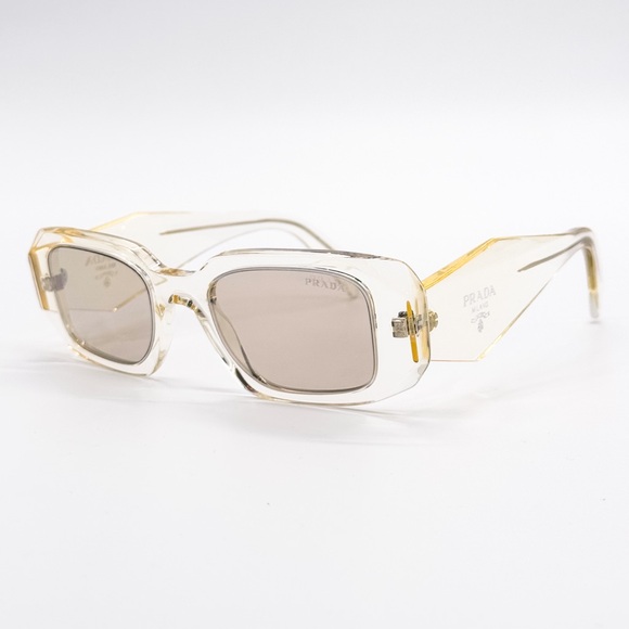 NEW PRADA PR17WS 19X30N SQUARE YELLOW WOMEN SUNGLASSES PRADA SPR 17W 19X30N - Picture 2 of 10